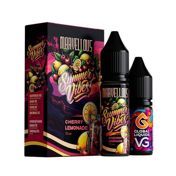 Жидкость Marvellous Summer Vibes Cherry Lemonade (Вишневый Лимонад) 15ml (набор компонентов) 460923 фото Жидкость Marvellous Summer Vibes Cherry Lemonade (Вишневый Лимонад) 15ml (набор компонентов) 460923 фото