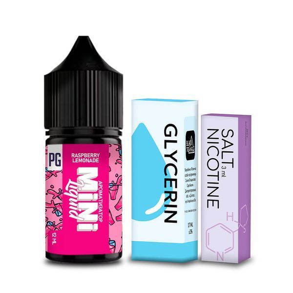 Жидкость Mini Liquid Rasberry Lemonade (Малина Лимонад) 30ml (набор компонентов) 460147 фото Жидкость Mini Liquid Rasberry Lemonade (Малина Лимонад) 30ml (набор компонентов) 460147 фото